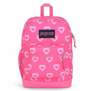 JanSport Cross Town Plus Pink Hearts Backpack